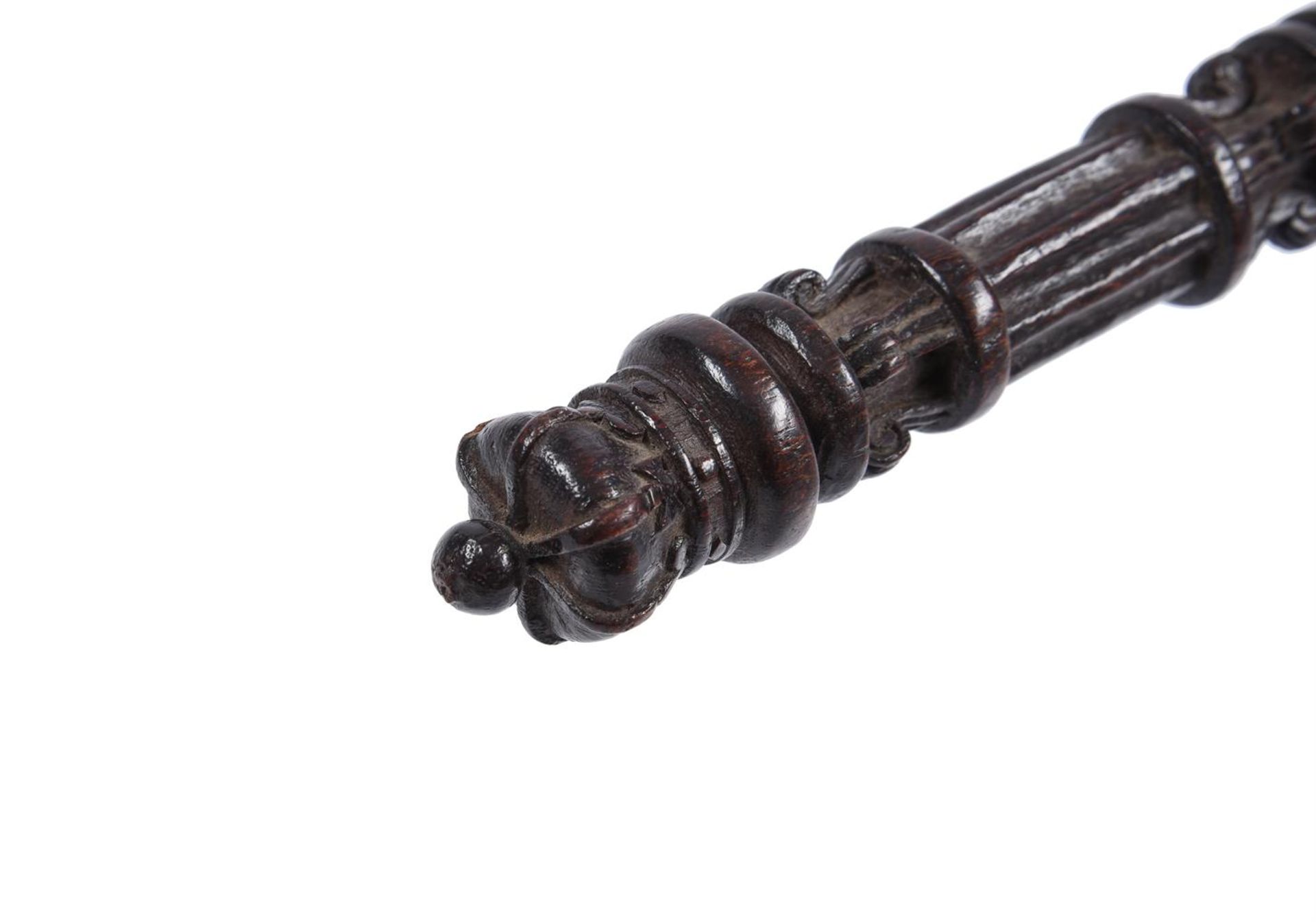 A VICTORIAN CARVED WOOD TIPSTAFF - Image 2 of 2