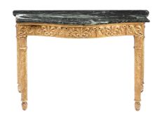 A GILTWOOD CONSOLE TABLE