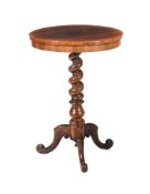 Y AN EARLY VICTORIAN ROSEWOOD OCCASIONAL TABLE
