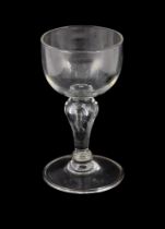 A BALUSTER WINE GLASS