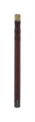 A WILLIAM IV MAHOGANY AND DATED BRASS MOUNTED TRUNCHEON