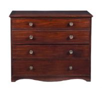 A GEORGE III MAHOGANY MULE CHEST