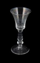 A BALUSTER WINE GLASS