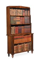 Y A GEORGE IV ROSEWOOD OPEN BOOKCASE