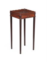 A MAHOGANY URN STAND IN GEORGE III STYLE