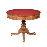 A GEORGE IV MAHOGANY 'DRUM' LIBRARY TABLE