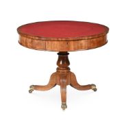 A GEORGE IV MAHOGANY 'DRUM' LIBRARY TABLE