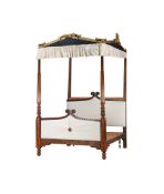 A FOUR POSTER BED IN VICTORIAN STYLE