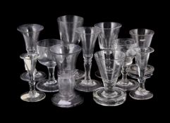 ELEVEN VARIOUS FIRING AND DRAM GLASSES