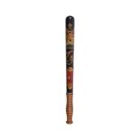 A VICTORIAN HEBBERT AND CO PAINTED WOOD PROVOST'S TRUNCHEON