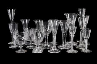 TWO VARIOUS ENGRAVED WINE GLASSES