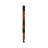 A VICTORIAN PAINTED WOOD TRUNCHEON