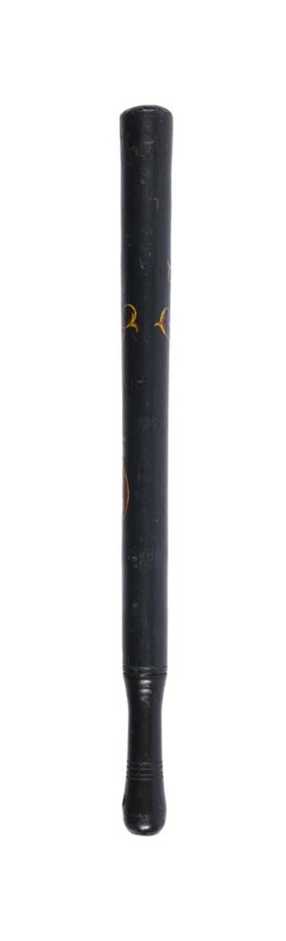 A WILLIAM IV PAINTED WOOD SPECIAL CONSTABLE'S TRUNCHEON - Image 2 of 2