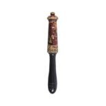 A WILLIAM IV PAINTED WOOD TRUNCHEON