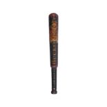 A WILLIAM IV PAINTED WOOD TRUNCHEON