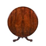 Y AN EARLY VICTORIAN ROSEWOOD CENTRE TABLE