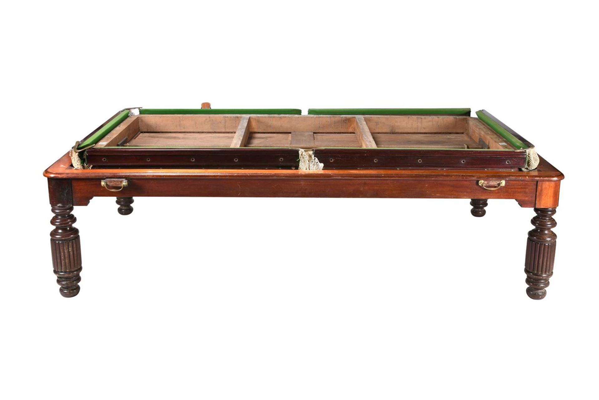 A MAHOGANY METAMORPHIC BILLIARDS/DINING TABLE - Bild 3 aus 7