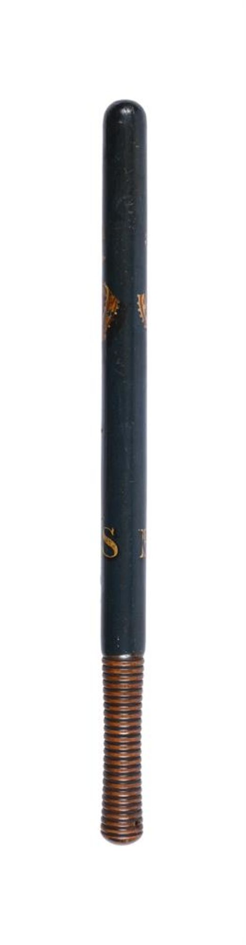 A GEORGE IV PAINTED WOOD TRUNCHEON - Image 2 of 2