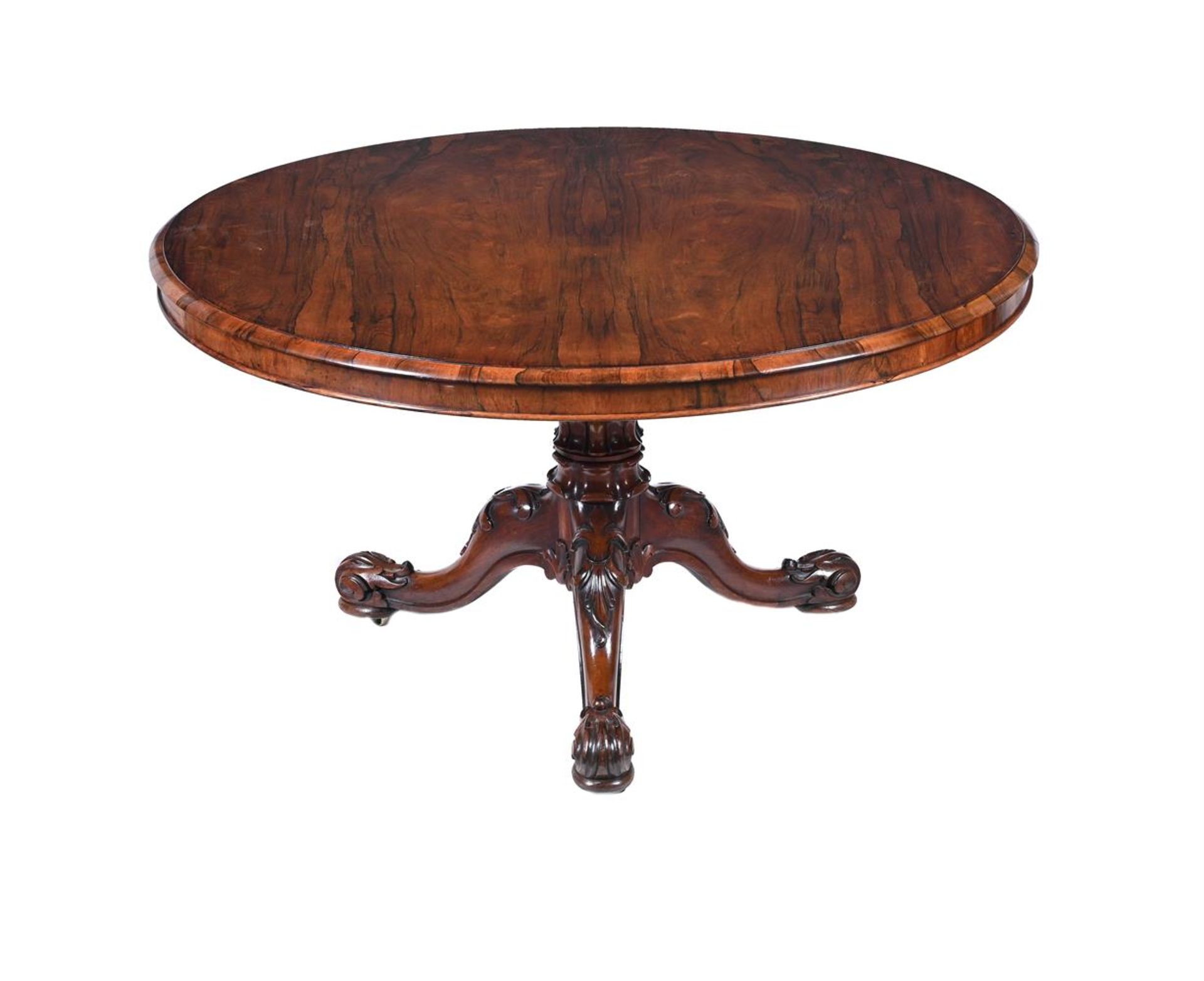 Y AN EARLY VICTORIAN ROSEWOOD CENTRE TABLE - Bild 2 aus 2