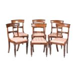 Y A SET OF SIX WILLIAM IV ROSEWOOD DINING CHAIRS