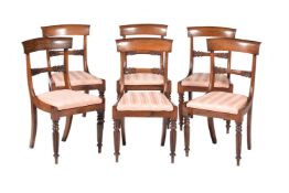 Y A SET OF SIX WILLIAM IV ROSEWOOD DINING CHAIRS