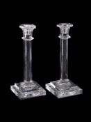 ATTRIBUTED TO WILLIAM YEOWARD: A PAIR OF 'PHILIPPA' PATTERN COLUMNAR CANDLESTICKS
