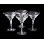 ATTRIBUTED TO WILLIAM YEOWARD: TWO BOXED SETS OF MARTINI GLASSES