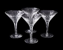 ATTRIBUTED TO WILLIAM YEOWARD: TWO BOXED SETS OF MARTINI GLASSES