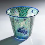 ‡ MARCEL GOUPY (FRENCH 1886-1980): AN ENAMELLED GLASS FLARED VASE