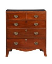 A GEORGE III MAHOGANY CHEST OF DRAWERS