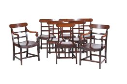 A SET OF EIGHT REGENCY MAHOGANY DINING CHAIRS
