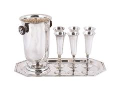 A SILVER PLATED WINE COOLER