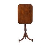 A GEORGE IV MAHOGANY TRIPOD OCCASIONAL TABLE