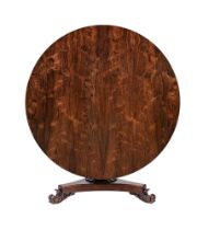 Y A GEORGE IV ROSEWOOD CENTRE TABLE