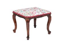 Y A VICTORIAN ROSEWOOD STOOL