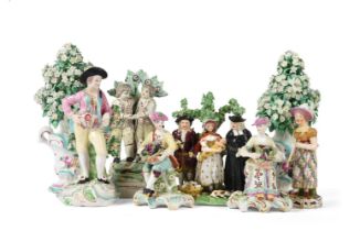 A SELECTION OF DERBY FIGURES
