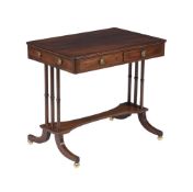 Y A MAHOGANY SIDE TABLE IN REGENCY STYLE