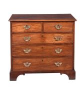 A GEORGE III MAHOGANY CHEST OF DRAWERS