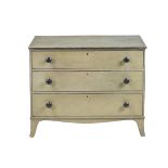 A REGENCY LIGHT GREEN PAINTED CHEST OF DRAWERS