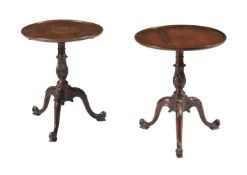 A MATCHED PAIR OF MAHOGANY OCCASIONAL TABLES