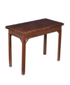A GEORGE III MAHOGANY FOLDING CARD TABLE