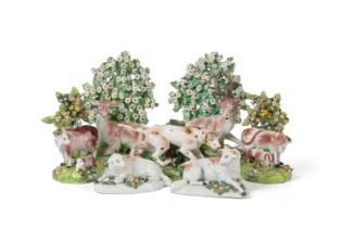 A SELECTION OF DERBY PORCELAIN ANIMALS