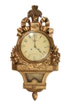 A SWEDISH GILTWOOD CARTEL WALL CLOCK, JACOB KOCH, STOCKHOLM