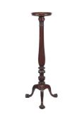 A LARGE CARVED MAHOGANY TORCHERE STANDIN GEORGE II STYLE