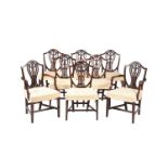 A SET OF EIGHT GEORGE III MAHOGANY DINING CHAIRS