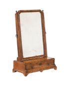 A GEORGE II WALNUT DRESSING MIRROR