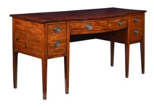 A LATE GEORGE III MAHOGANY SIDEBOARD