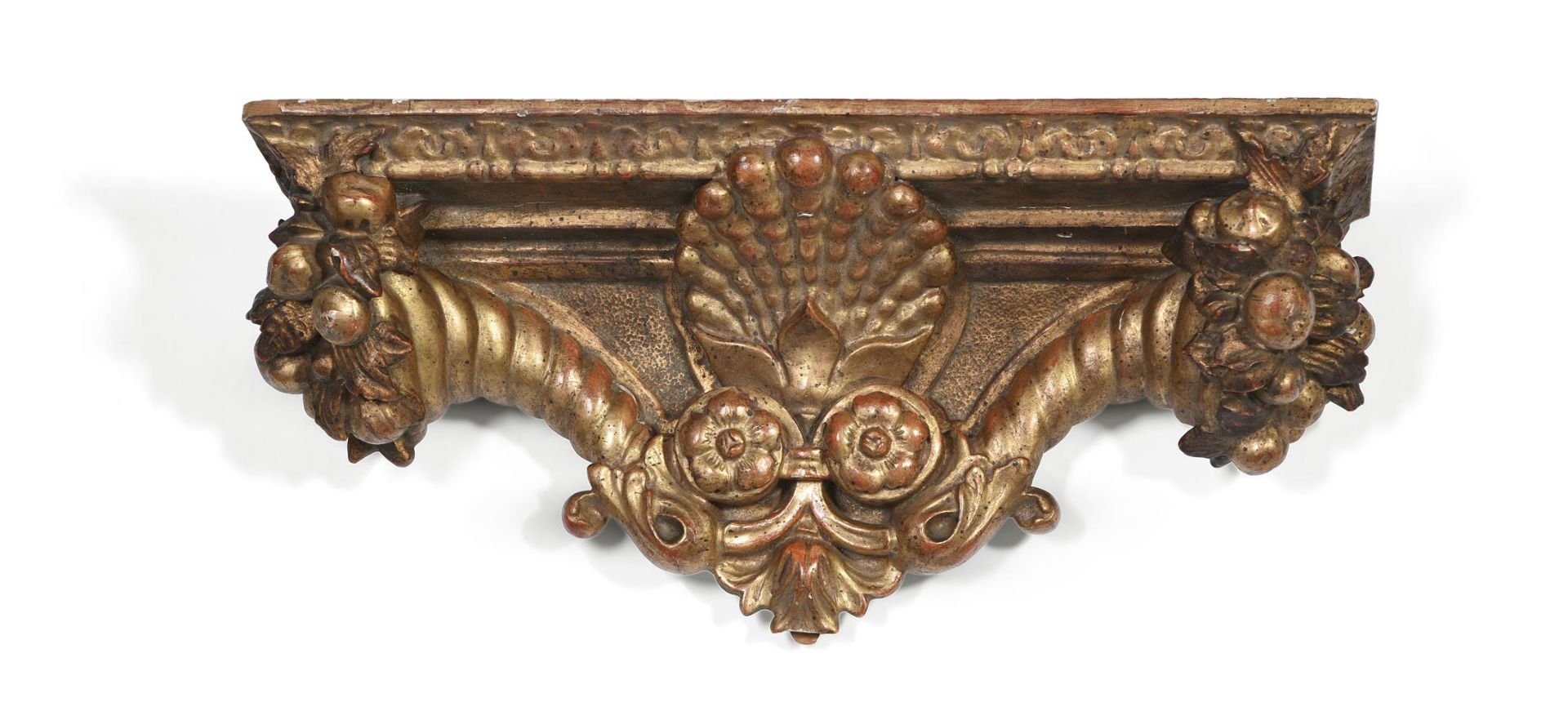 TWO ITALIAN CARVED GILTWOOD WALL BRACKETS, 19TH CENTURY, IN THE 15TH CENTURY STYLE - Bild 2 aus 3