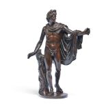 AFTER THE ANTIQUE- AN ITALIAN BRONZE FIGURE OF THE APOLLO BELVEDERE, ROMAN, CIRCA 1800