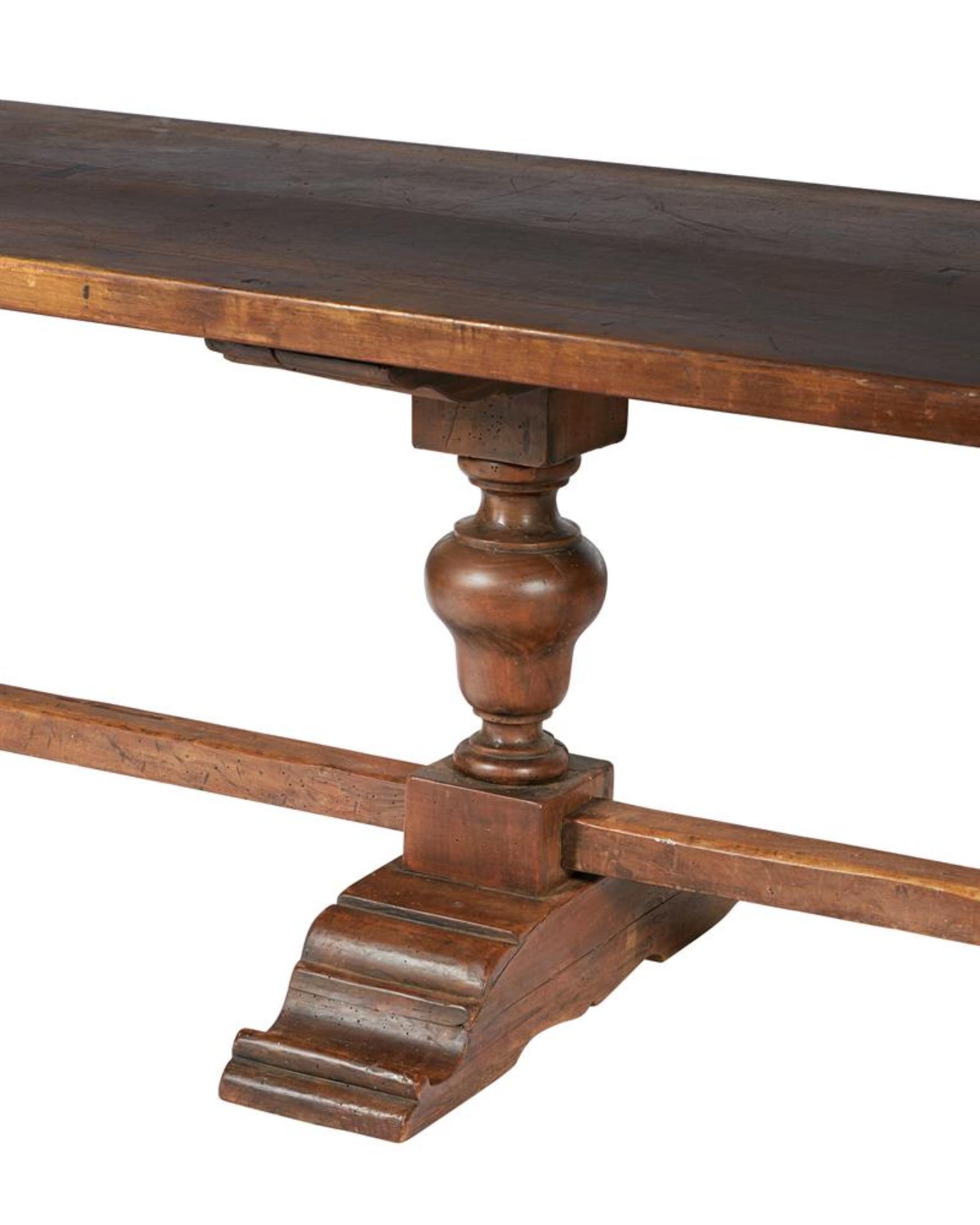 A WALNUT DINING OR HALL TABLE, 17TH CENTURY AND LATER - Image 2 of 3